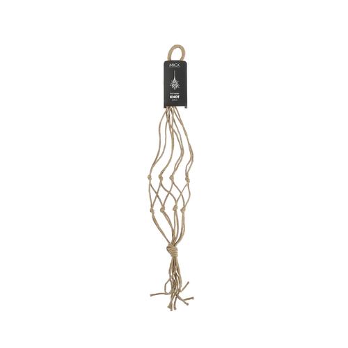Visuel 1 du produit Suspension pour pot coloris beige en jute Knot Mica Decorations - 90 x Ø 15 cm