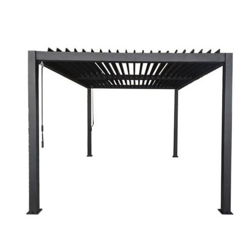 Visuel 2 du produit Pergola bioclimatique en aluminium noir Green Outside Event - 4 x 3 m