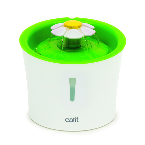 Visuel 2 du produit Fontaine à eau pour chat blanche et verte Cat-it Flower - 3 L