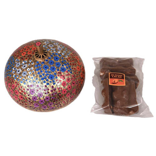 Visuel 1 du produit Grande bonbonnière avec des oursons au chocolat au lait bio Taloma - 105 g