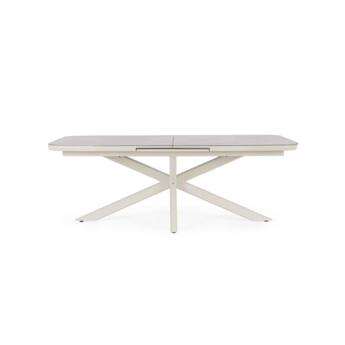 Visuel 3 du produit Table extensible en aluminium et pierre sintérisée Bizzotto Pascal Pélican