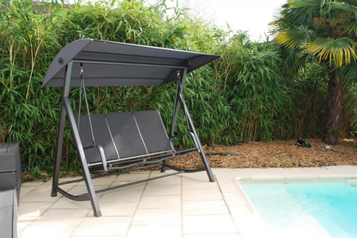 Visuel 3 du produit Balancelle de jardin aluminium anthracite mat MWH Kedline