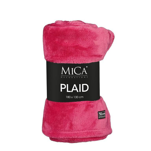 Visuel 1 du produit Plaid polaire fuchsia Mica Famke - 180 x 130 cm