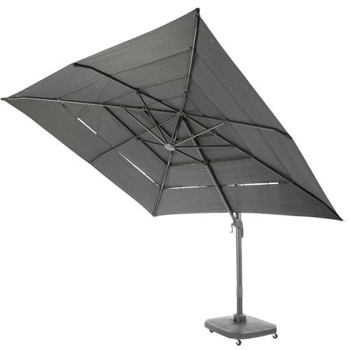 Visuel 1 du produit Parasol déporté Airvent coloris gris en aluminium et polyester - 300 x 300 cm