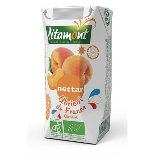 Visuel 1 du produit Nectar d’abricot de France bio - brique de 20 cl