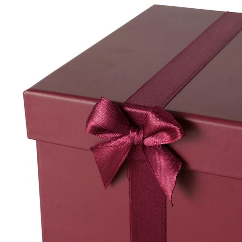Visuel 3 du produit Boîte cadeau rectangulaire en papier rouge Bowlina taille 5 - 20,8 x 16,7 x 11,4 cm