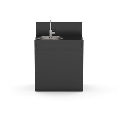 Visuel 1 du produit Support évier coloris noir en acier - 80 x 60 x 109 cm