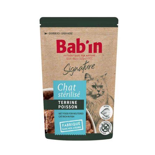 Visuel 1 du produit Pâtée pour chat au poisson terrine Bab'in Signature - 80 g