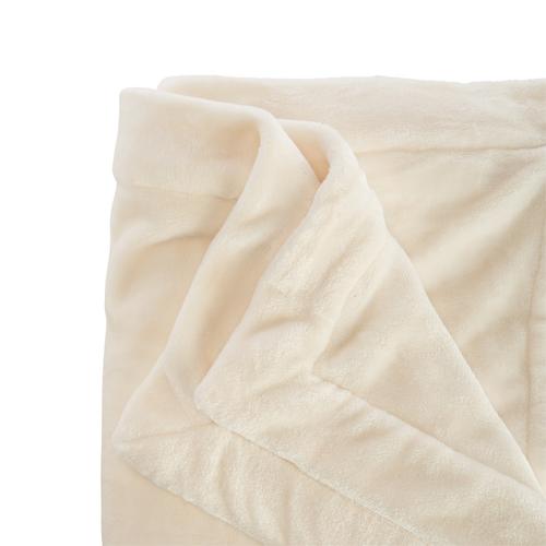 Visuel 2 du produit Plaid Tender coloris blanc en coton - 150 x 200 cm