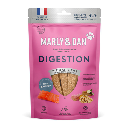 Visuel 1 du produit Friandises pour chien barres à mâcher digestion Marly & Dan - 80 g