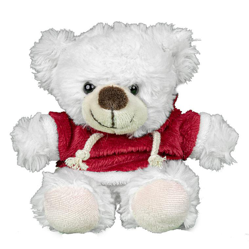 Visuel 1 du produit Ours en peluche avec pull rouge Kalidou - 15 cm