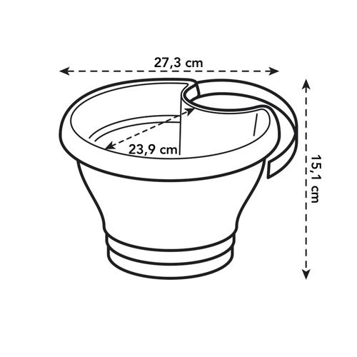Visuel 5 du produit Pot gouttière coloris anthracite Elho Corsica 3 L - L 27 cm x H 15,1 cm