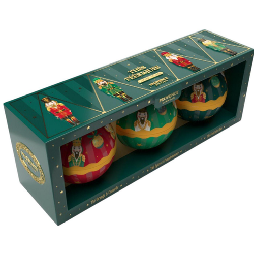 Visuel 1 du produit Coffret 3 boules de Noël thés féeriques Provence d'Antan - 48 g