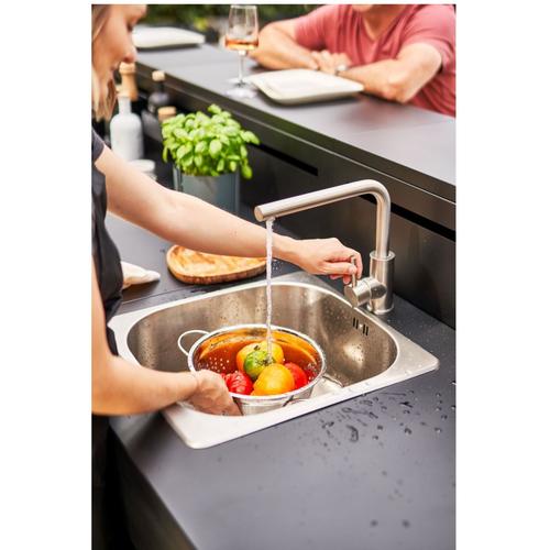 Visuel 8 du produit Support évier fermé en acier noir forme comptoir de bar Forge Adour - 90 x 97,2 x 112,5 cm