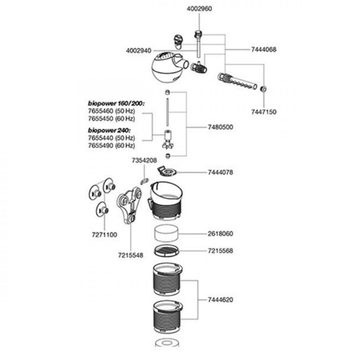 Visuel 1 du produit Couvercle de rotor bioPower 200 spécifique - Marque EHEIM Pièces détachées