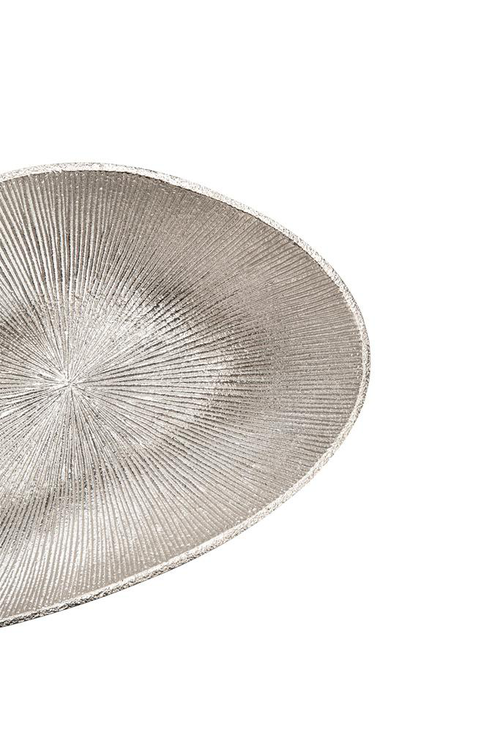 Visuel 2 du produit Coupelle triangle en aluminium argenté - 24,4 x 17,4 x 4,5 cm