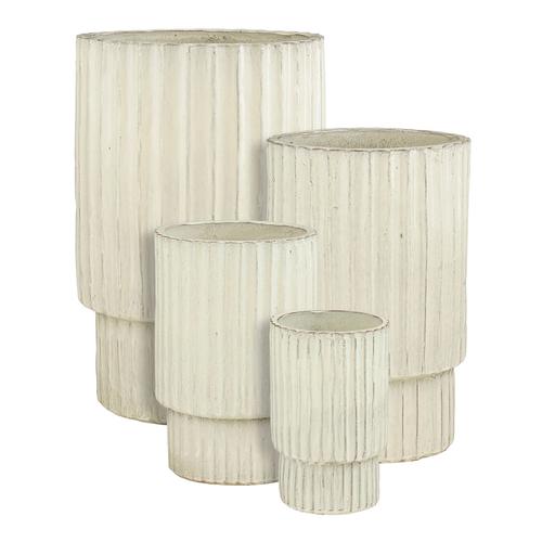 Visuel 1 du produit Pot haut Sorrento coloris beige en céramique - 68 x Ø 45 cm