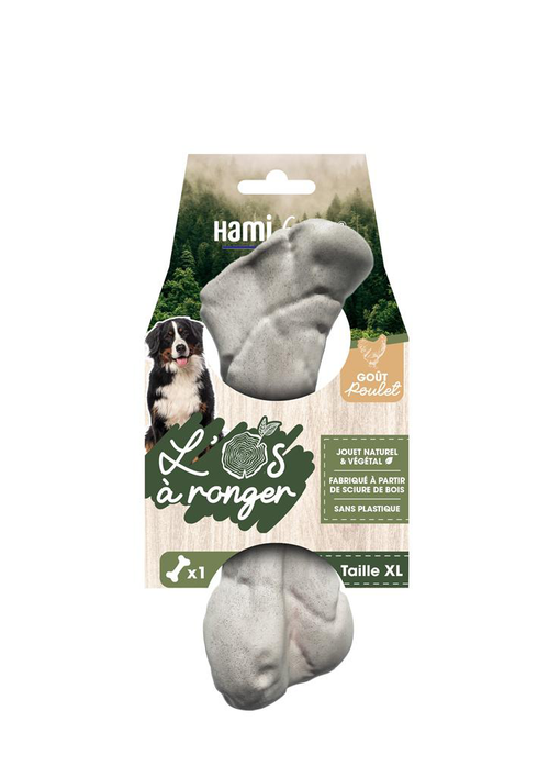Visuel 1 du produit Jouet pour chien os à ronger goût poulet naturel et végétal Hami form - Taille XL