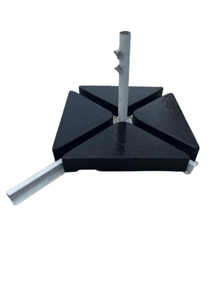 Visuel 3 du produit Dalle de parasol triangulaire coloris gris en ardoise - 25 kg