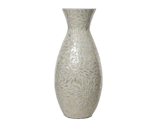 Visuel 1 du produit Vase long blanc Capiz - 20 x H 45 cm