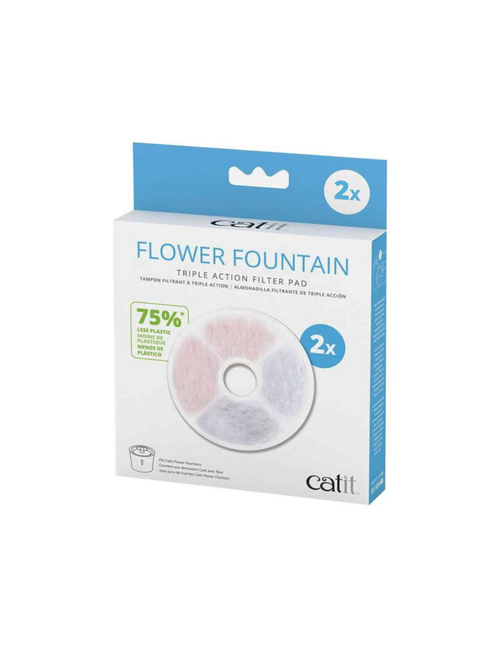 Visuel 1 du produit Filtres triple action fontaine à eau fleur pour chat Catit - x 2