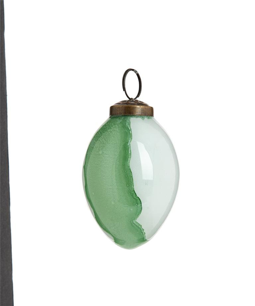 Visuel 1 du produit Suspension boule décorative conique mat coloris vert en métal - Ø 7,5 cm