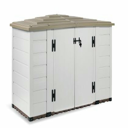 Visuel 1 du produit Coffre de jardin coloris blanc en résine capacité 1 800 L - 88 x 212 x 133 cm