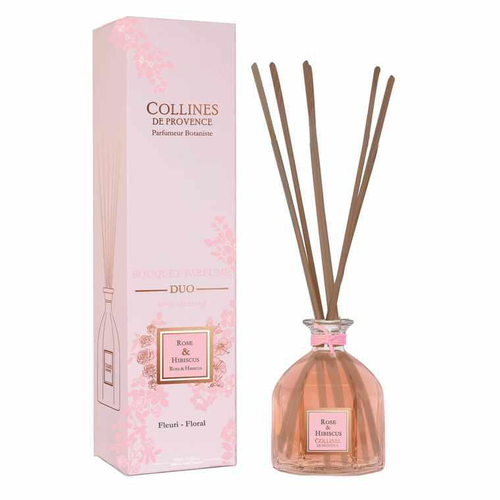 Visuel 1 du produit Bouquet parfumé senteur rose hibiscus Collines de Provence - 500 ml