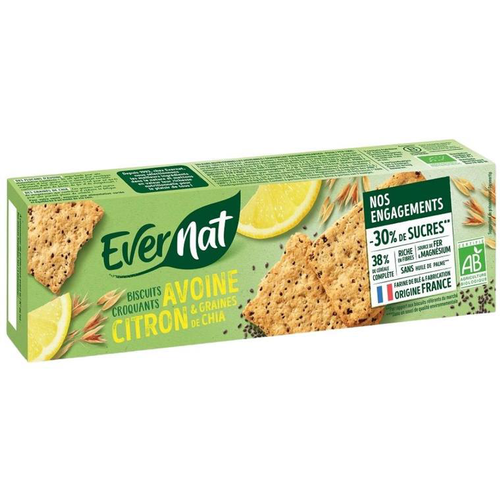 Visuel 1 du produit Croquant avoine citron graines de chia en boîte carton de 130 g