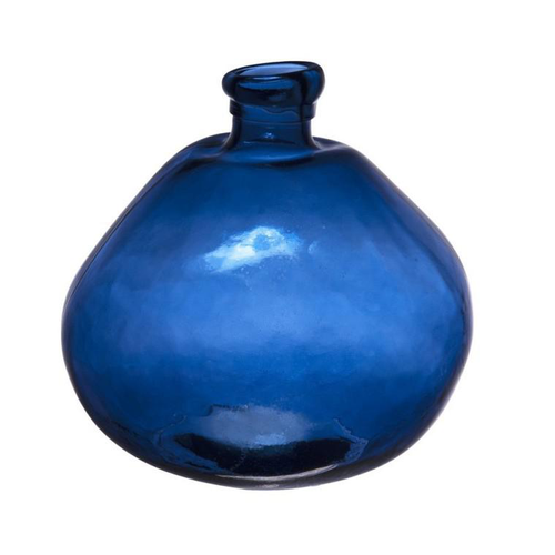 Visuel 1 du produit Vase Simplicity coloris bleu en verre recyclé - 23 cm