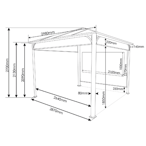 Visuel 3 du produit Toiture en polycarbonate pour tonnelle Ideal Couleurs Du Monde