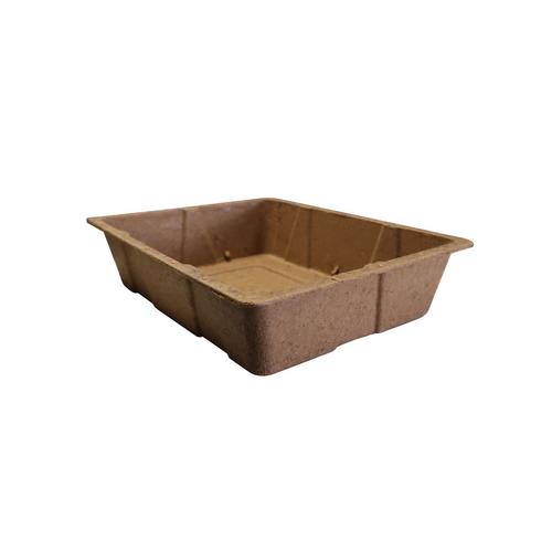 Visuel 1 du produit Barquette naturelle biodégradable marron Jany - 20 x 15 cm