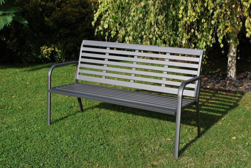 Visuel 4 du produit Banc de jardin 3 places en aluminium, anthracite - CREADOR MARTA