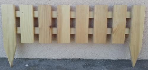 Visuel 1 du produit Bordure lame plate droite coloris bois - 55 x 15/25 cm