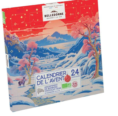 Visuel 1 du produit Calendrier de l'Avent chocolat bio Belledonne - 130 g