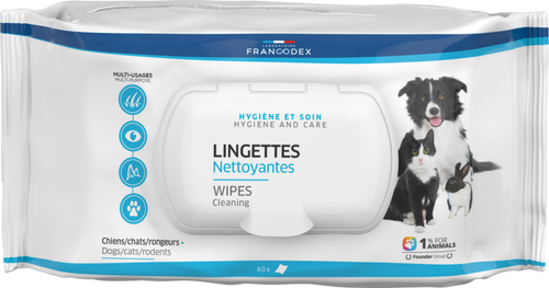 Visuel 1 du produit Lingettes nettoyantes multi-usages pour chats et chiens