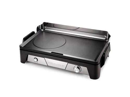 Visuel 1 du produit Plancha électrique Cook&Serve coloris noir en inox satiné Riviera & Bar 2040 W - 57,5 x 20 x 37 cm