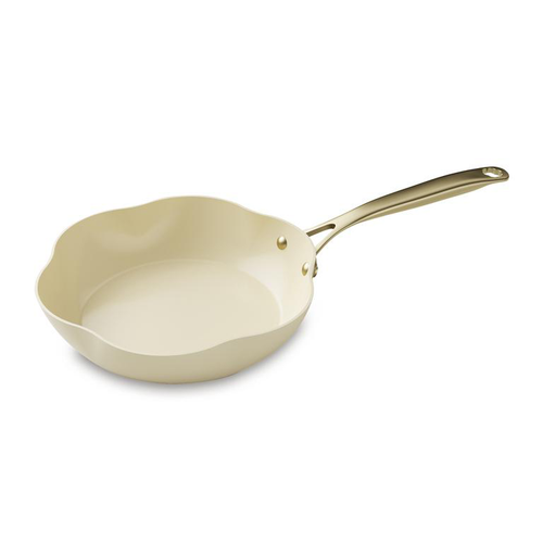 Visuel 1 du produit Poêle Menastyl Dahlia beige en aluminium recyclé - Ø 28 cm