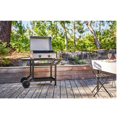 Visuel 2 du produit Capot Modern 60 pour plancha électrique coloris gris en inox Forge Adour Modern - 87,7 x 55,7 x 24,8 cm