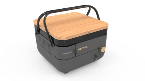 Visuel 4 du produit Plancha Nomad au gaz coloris noir en acier Forge Adour Nomad - 33,5 x 33,5 x 21,5 cm