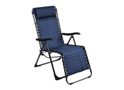 Visuel 1 du produit Fauteuil relax basculant en graphite chiné bleu - PROLOISIRS Neo