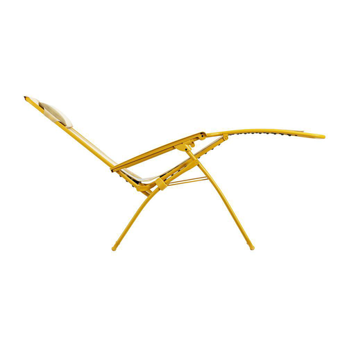 Visuel 4 du produit Chaise longue pliante Relax R CLIP colorblock Lafuma Batyline® coloris jaune en métal - 68 x 88 x 115 cm