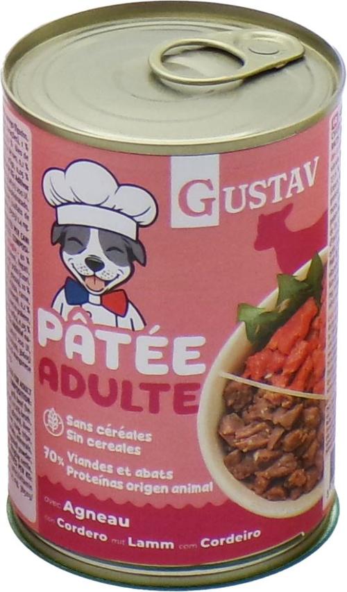 Visuel 1 du produit Pâtée pour chien adulte à l’agneau sans céréales complète Bubimex Gustav - 400 g