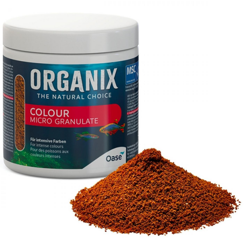 Visuel 1 du produit Nourriture petits poissons colorés, granulés organique, OASE AQUARIUM Organix Micro Colour - 250ml