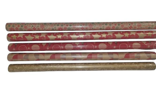 Visuel 1 du produit Papier cadeau multicolore kraft lisse en rouleau - 70 cm x 2 m