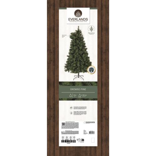 Visuel 7 du produit Sapin de Noël artificiel vert 36 branches avec pied en métal Ø 46 cm Ontario - Ø 102 x H 180 cm
