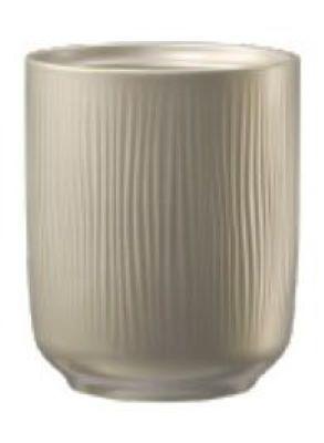 Visuel 1 du produit Cache-pot en céramique coloris metallic grège Falun M13 - Ø 13 x H 15 cm