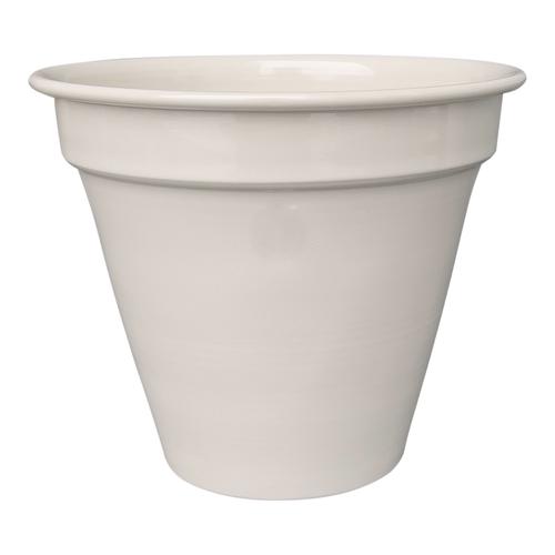 Visuel 1 du produit Pot conique en métal recyclé coloris crème Upcycle Conique - Ø 18,5 x H 16 cm