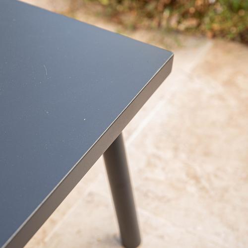 Visuel 6 du produit Salon de jardin en acier coloris gris Mimosa - 4 éléments (canapé, table basse et deux fauteuils)