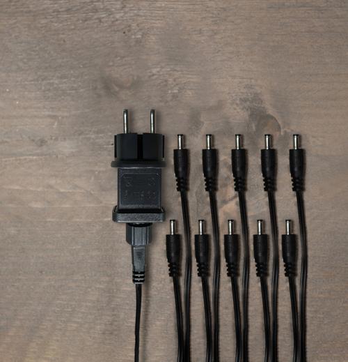 Visuel 2 du produit Éclairage de Noël Adaptateur 10 câbles raccordement pour lanterne à eau et projecteur coloris noir - 4 m